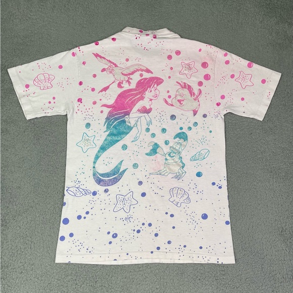 Vintage 1989 the little mermaid AOP shirt - Picture 5 of 5